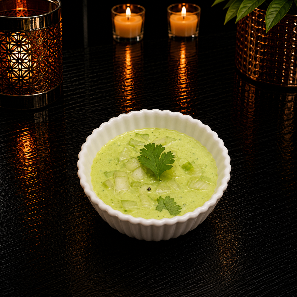 Onion with Mint Sauce